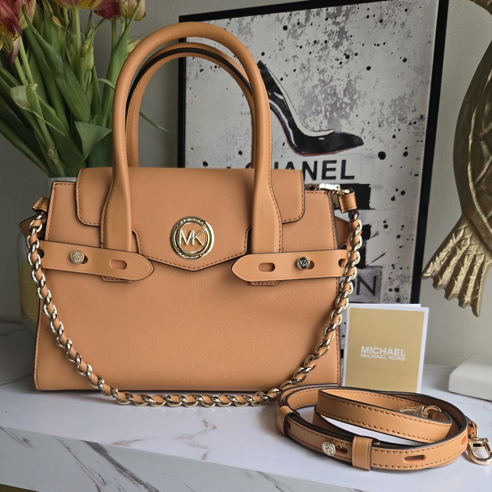 Michael Kors 3Way Leather Satchel Bag EUC